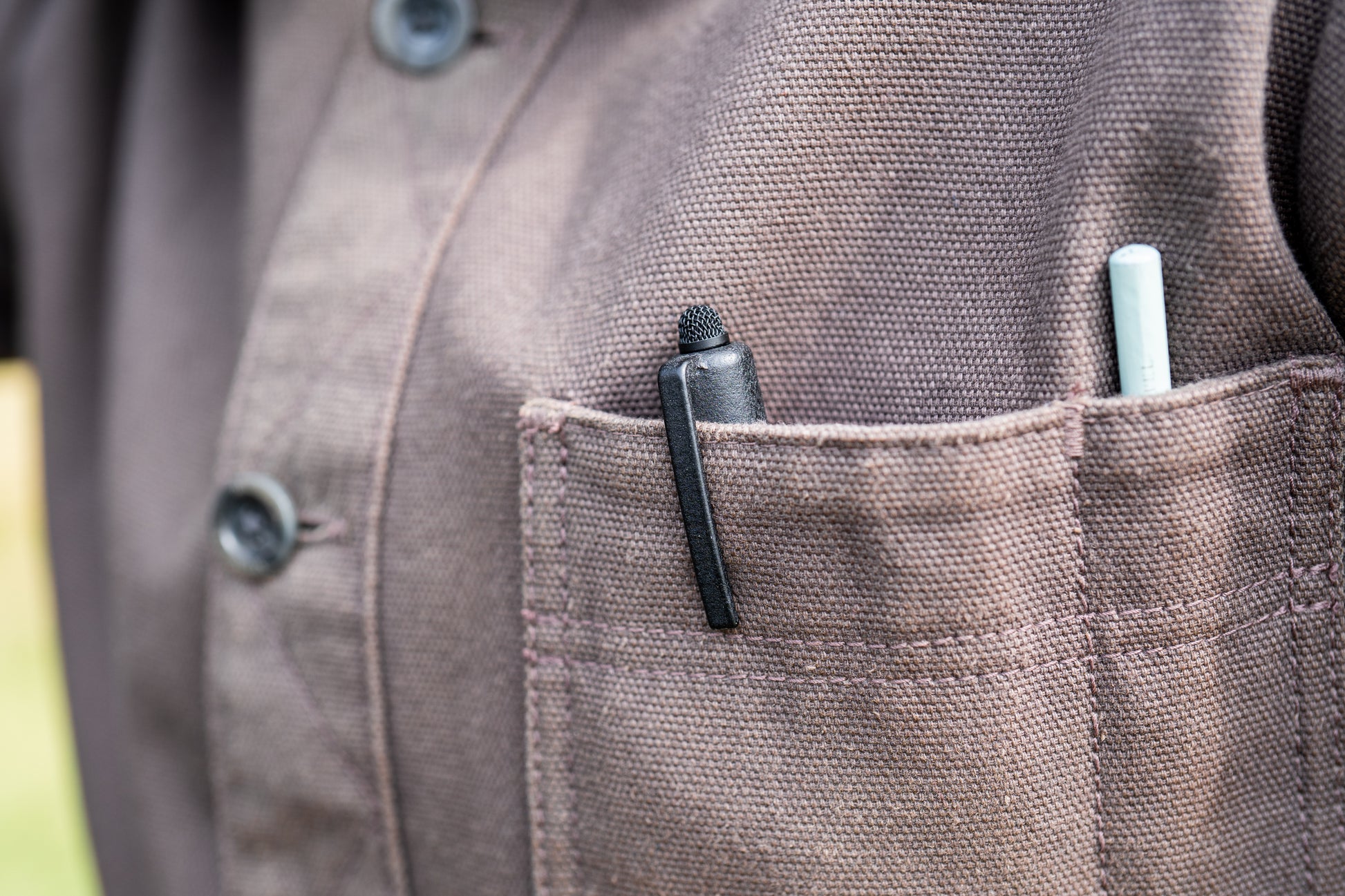 Audio-Trix Microphone Pen Mount in pocket